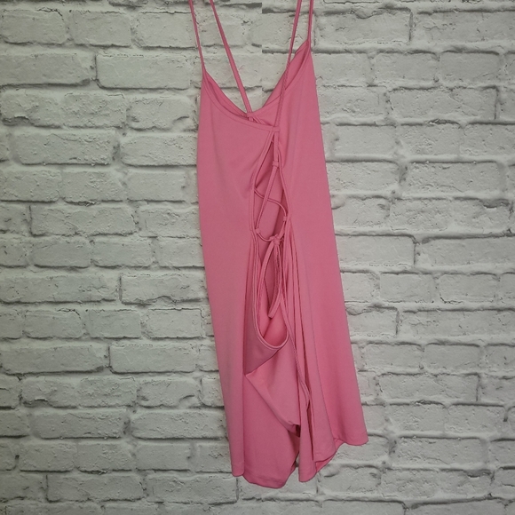 Bubble Gum pink tie up one piece romper size 3X - Picture 8 of 8